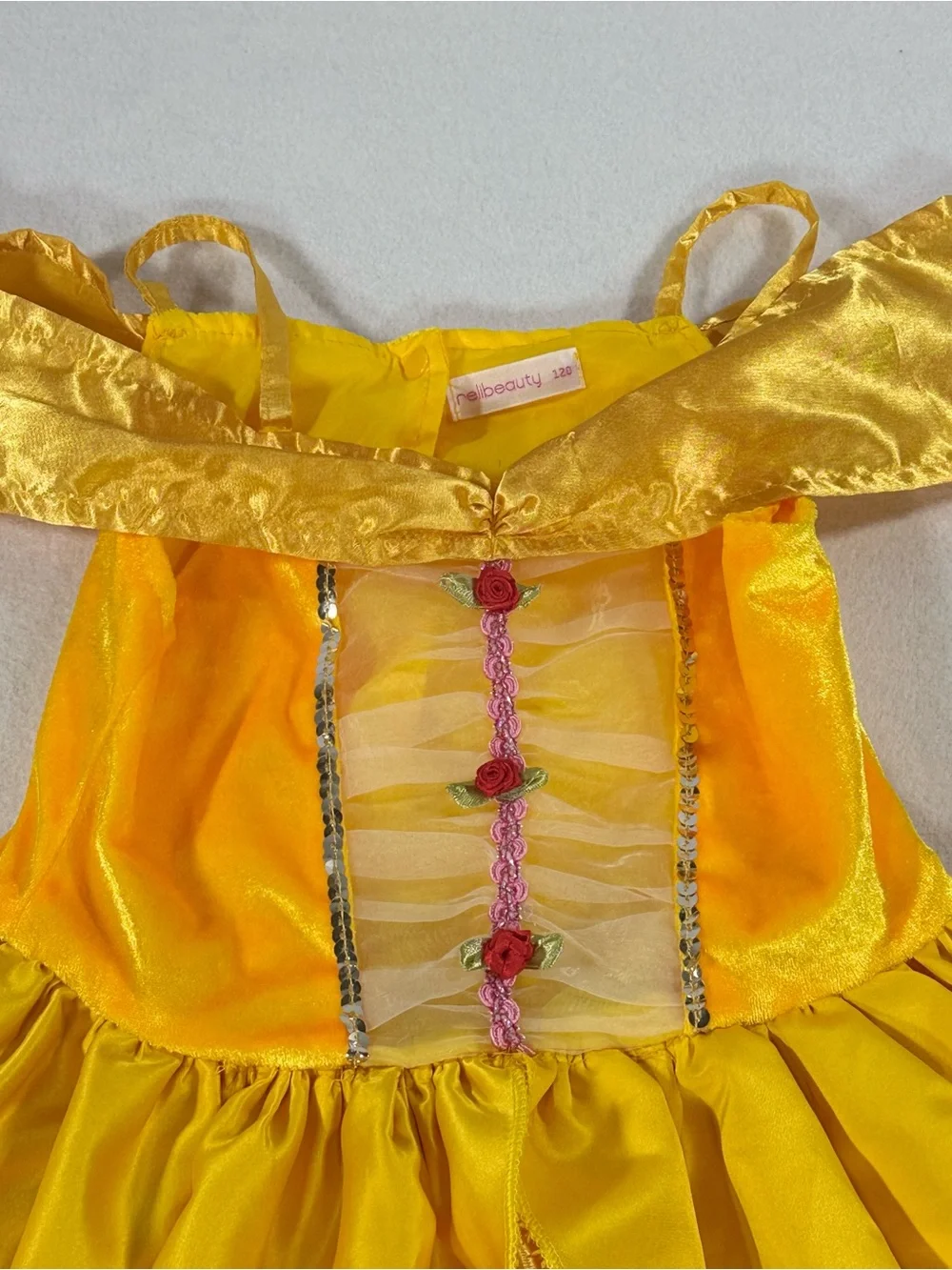 Relibeauty Princess Belle Beauty & The Beast Costume Dress Gown Size 120 US 4-6